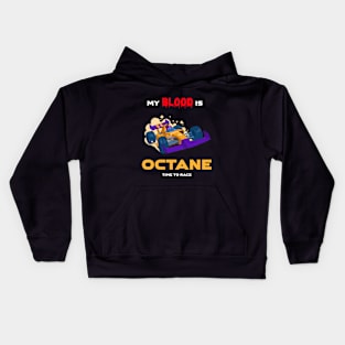 Auto Car Racing My Blood is Octane Time to Race Kids Hoodie